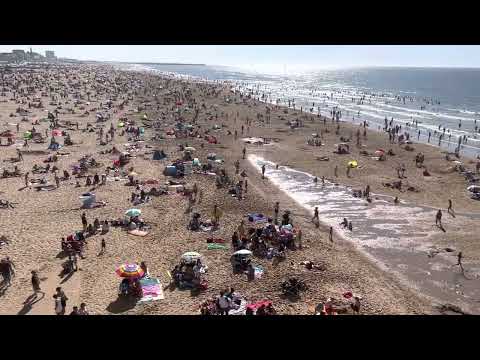 A sunny day on the beach in Scheveningen, The Hague