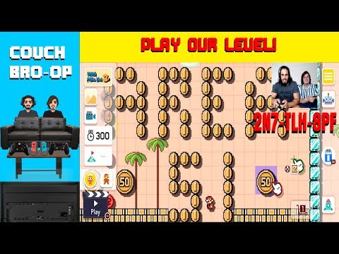 Area 51 Construction Finale - Super Mario Maker 2 Co-op Gameplay - Couch Bro-op