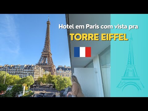 Hotel in Paris with a view of the Eiffel Tower and good value for money.