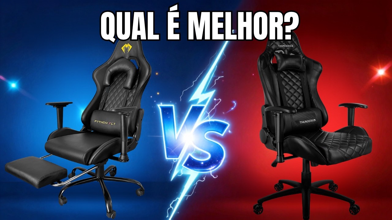 Python Fly XHGC04BA vs ThunderX3 TGC12: Qual é a MELHOR Cadeira Gamer em 2026