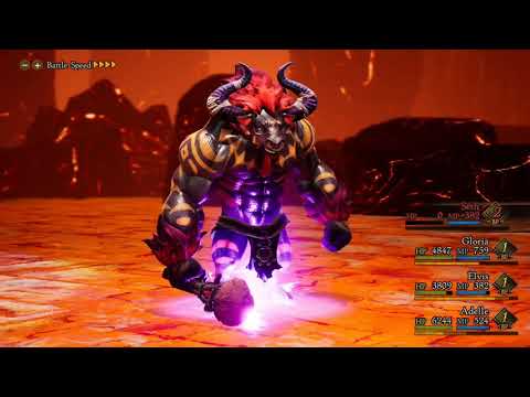 Bravely Default 2 Full Playthrough No Commentary Part 49 Musa - Crystal's Resting Place - Fire Room