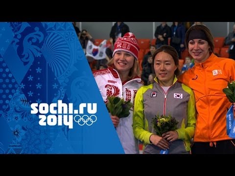 Patinação de velocidade feminina - 500m - Lee ganha ouro nos Jogos Olímpicos de Inverno de Sochi 2014