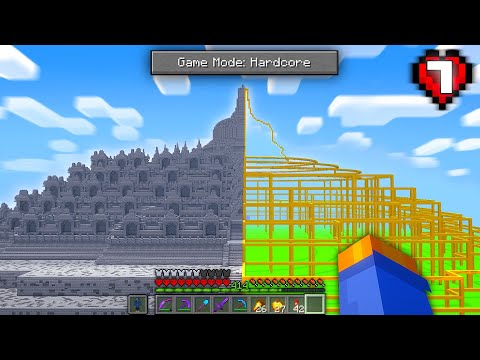 INSANE! Building Borobudur in Minecraft Hardcore!