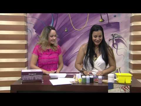 Mulher.com 03/11/2014 - Caixa de Chá com Stencil por Lívia Fiorelli - Parte 1