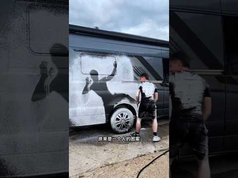 🥶 ¡Convirtieron el coche en un lienzo! ¡Locura de arte moderno! 🔥 #shorts #españa