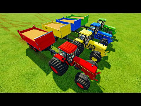 HARVEST OF COLORS! LOAD & TRANSPORT WHEAT WITH FAST JOHN DEERE-Farming Simulator 22