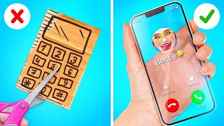 BRILLIANT CARDBOARD IDEAS || Awesome School Situations And Hacks By 123 GO!GOLD