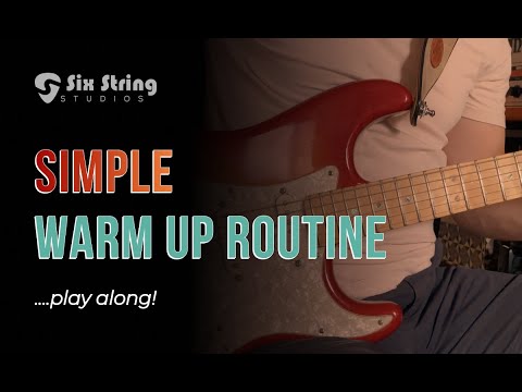 Quick and simple guitar warmup routine…(2 minute play along)