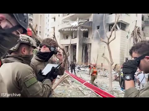 Footage of the Lotar unit assisting in the SAR of Israeli civilians at Iranian missile crash site