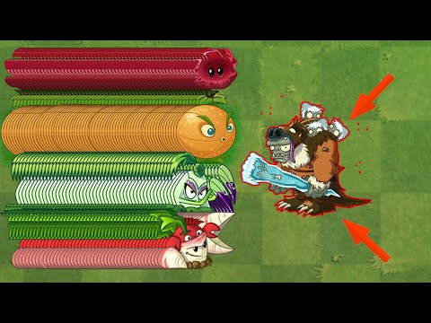 200 Plants Level 1 Vs Team Shrunken Iceage gargantuar LEVEL 10 - Who Will Win? - Pvz 2 Challenge