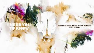 Armin Van Buuren & Nicky Romero ft Ifimay - I Need You To Know video