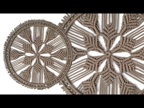 DIY Macrame Wall Hanging Leaves with Flower