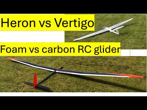 Vertigo F5j vs Heron - Carbon vs foam glider