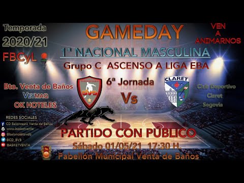 Baloncesto Venta de Baños Veymaq-OK Hoteles Vs. Claret Segovia / Jornada 6 Grupo C 1ªNacional FBCYL