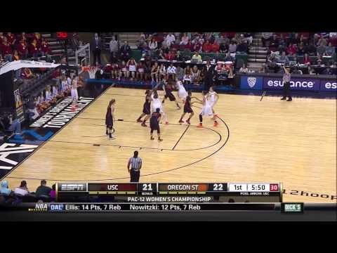 OSU Women's Basketball Pac-12 Championship Highlights vs. USC - 3/9/14