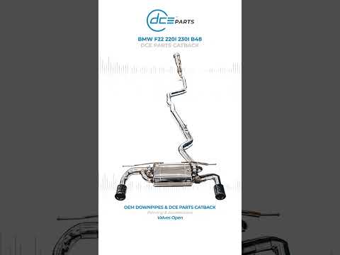 BMW F22 220i 225i 230i B48 || DCE Parts Catback Exhaust Sound Clip with OEM Downpipe