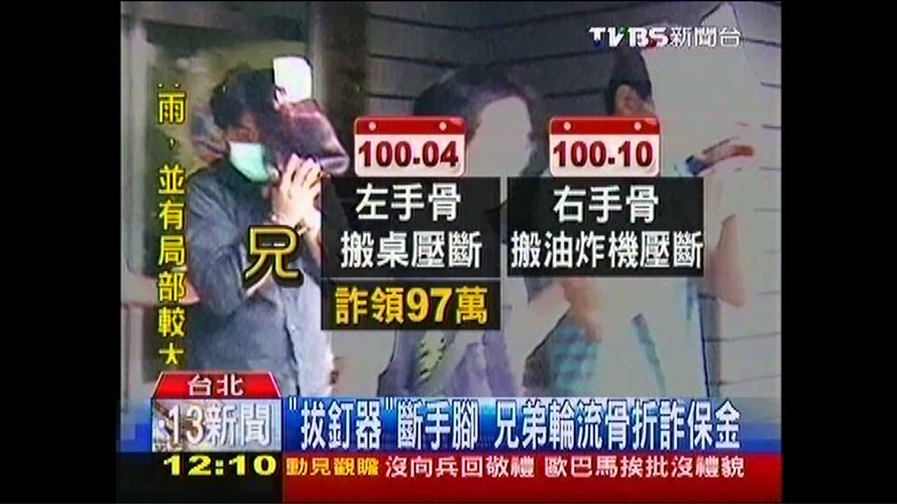 「拔釘器」斷手腳 兄弟輪流骨折詐保金