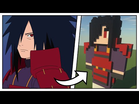 How to Build a Madara Uchiha Statue (Naruto Shippuden) - Minecraft
