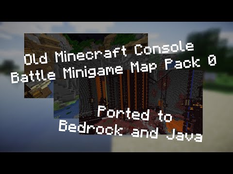 Minecraft Old Console BATTLE MINIGAME MAPS Ported to Bedrock and Java (Battle Map Pack 0) + Download