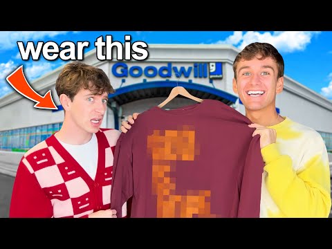 Best Friends thrift crazy outfits for each other