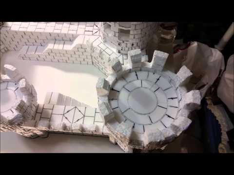 Castle Terrain, Wizard Keep Project WIP 9 - Adding Tiled Roofing and Runners to the Keep