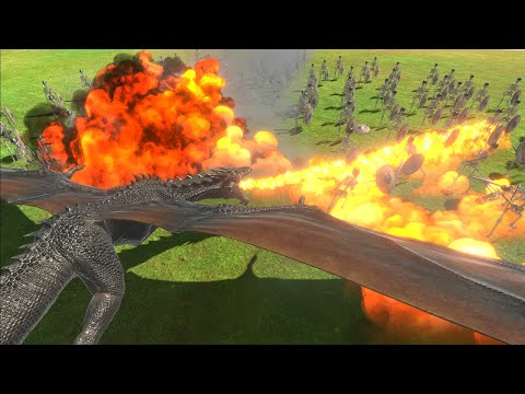 DRAGON WITH HYDRA vs INFERNALS ARMIES ( 1000 cost ) - Animal Revolt Battle Simulator ARBS