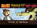 Smash Remix Classic Mode Remix 1P Gameplay With Dr Luigi VERY HARD