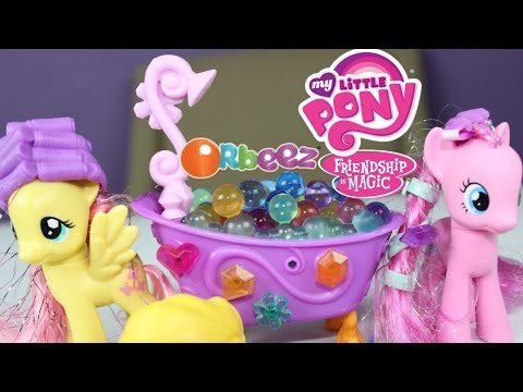 My Little Pony Crystal Sparkle Bath With Orbeez Pinkie Pie & Fluttershy|B2cutecupcakes Video