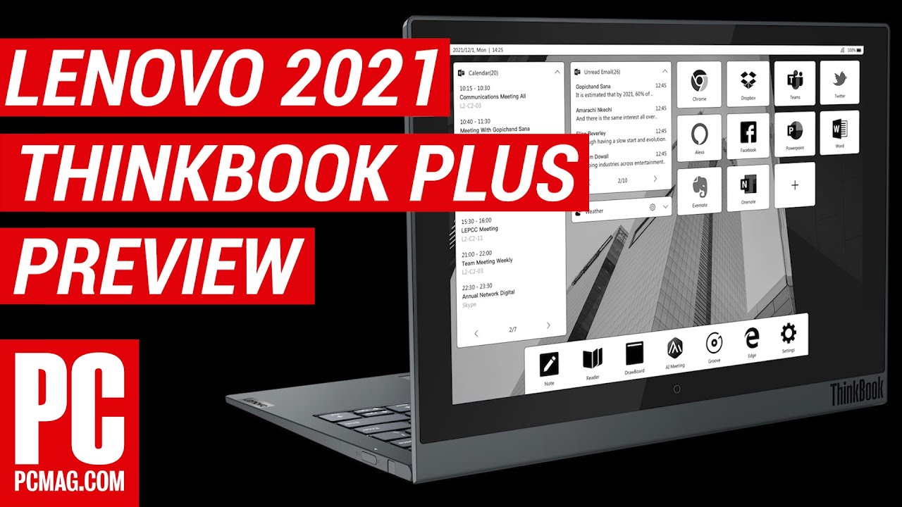 First Look: Lenovo's 2021 ThinkBook Plus Has a Big E Ink Screen on the Lid