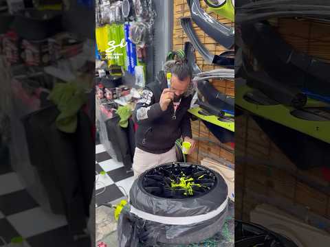 Because plain tire rims are boring...😅 #tires #cars #paint