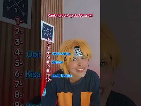 Ranking Rap da Akatsuki ❤️ #naruto #otakus #anime #akatsuki #hidan #deidara #pain #mhrap