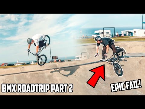 EPIC FAIL riding across a SPINE! | BMX road trip part 2