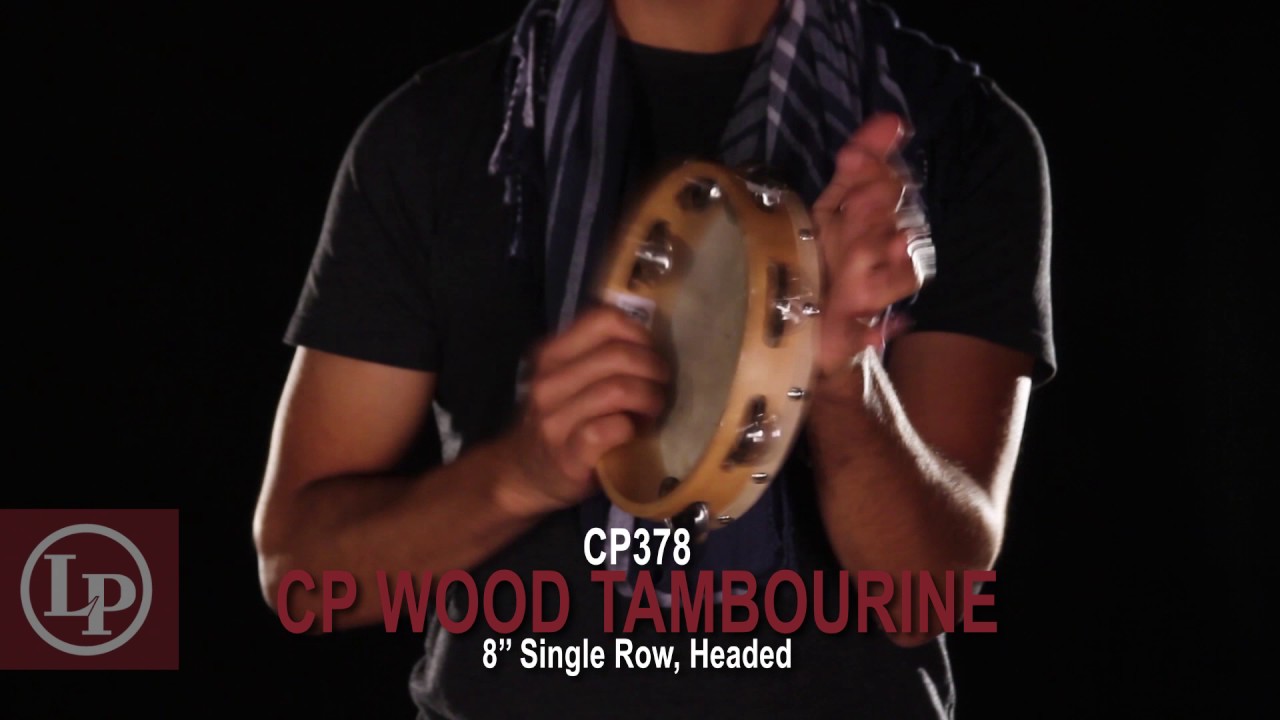 Latin Percussion LP CP 8" Wood Tambourine w/Head - Single Row (CP378)