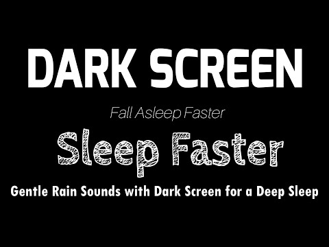 Val sneller in slaap met ontspannende zachte regengeluiden met donker scherm voor een diepe slaap