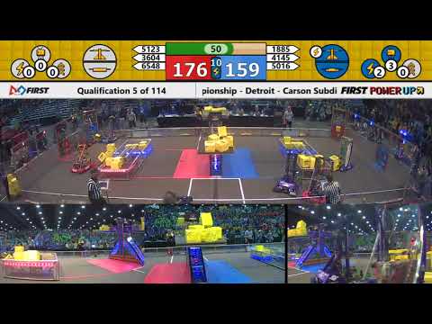 Qual 5 - 2018 FIRST Championship - Detroit - Carson Subdivision