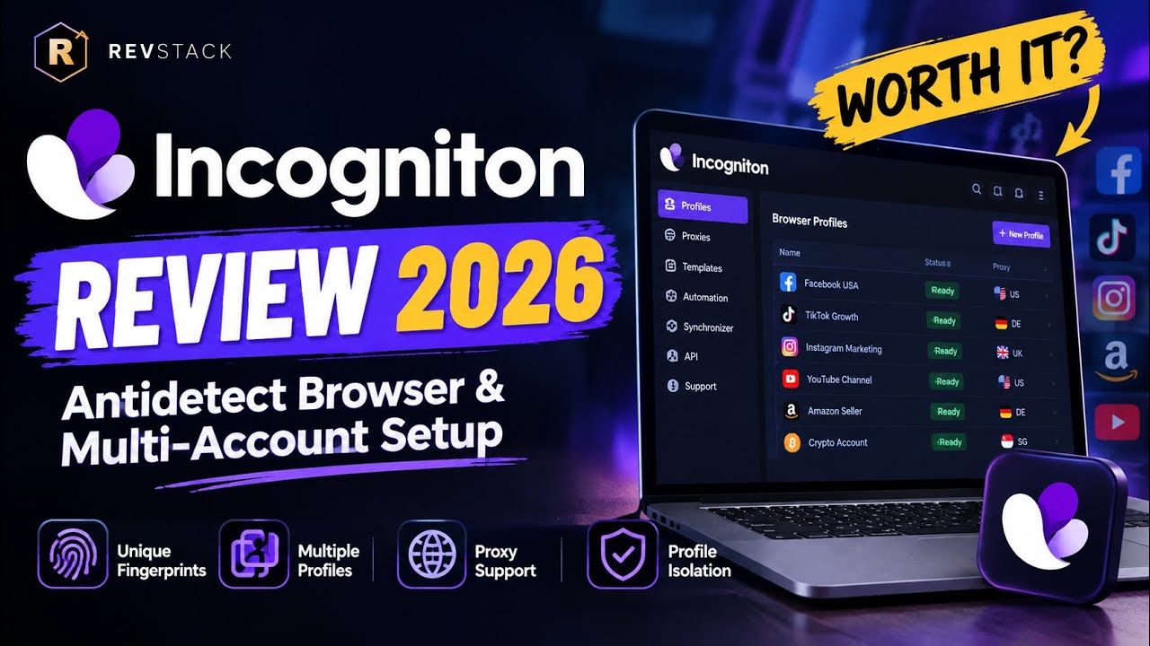 Incogniton Review 2026 | Antidetect Browser & Multi-Account Setup