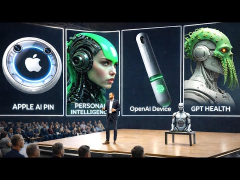 Video Thumbnail: AI Explodes This Month: OpenAI AI Device, Apple AI Pin, GPT Health, Killer Robots and More AI News