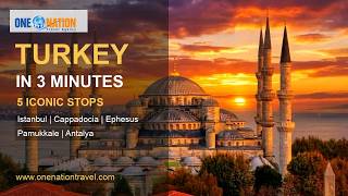 Turkey in 3 Minutes: Istanbul, Cappadocia, Ephesus, Pamukkale & Antalya