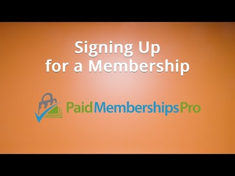 Paid Memberships Pro Tutorial 7 Signing up