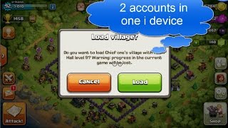 clash of clans, two accounts one device