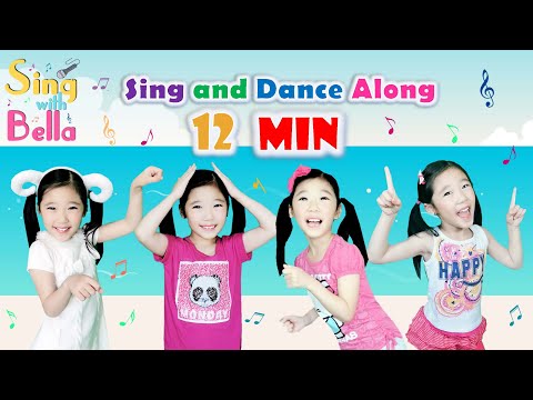 Head Shoulders Knees and Toes + | Most Popular Action Songs for Kids | Sing and Dance with Bella