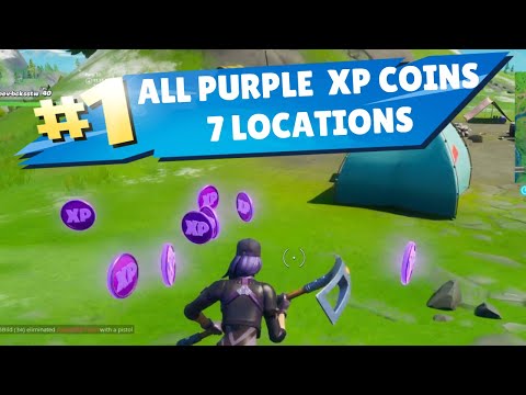 ALL PURPLE XP Coins 7 locations guide week 3 & 4 Fortnite