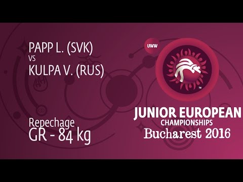 Repechage GR - 84 kg: V. KULPA (RUS) df. L. PAPP (SVK) by FALL, 4-0