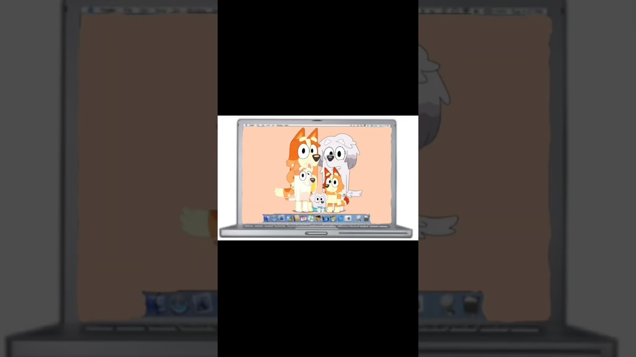 Wallpaper of bluey computers