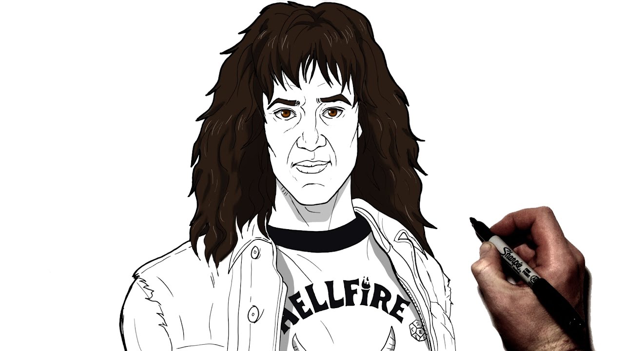 How To Draw Eddie Munson | Step By Step | Stranger Things 4