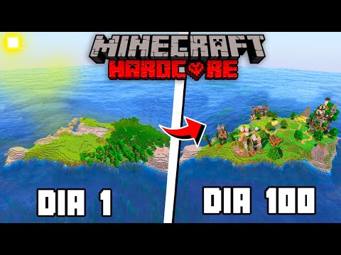 SOBREVIVI 100 DIAS NO MINECRAFT HARDCORE EM UMA ILHA DESERTA