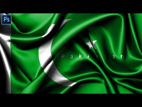 Photoshop CC Tutorial: How To Make A Pakistan Logo Realistic Flag Mockup Design