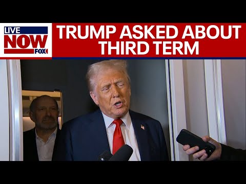 Video | Trump responds to questions about third term, tariffs