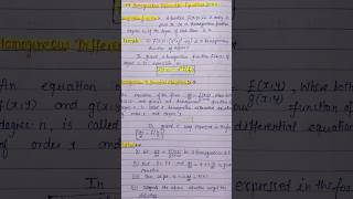 Homogeneous differential equation