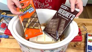 Easy No Bake Crockpot Chocolate Christmas Bark | Why Everyone's Making This!